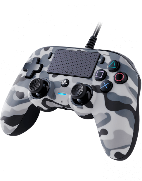 Manette NACON Compact filaire - PS4/PC - Camo gris