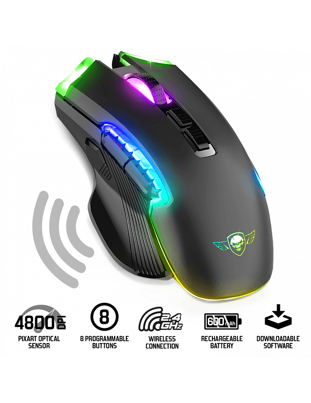 Souris SoG ELITE-M70 - Sans fil - RGB