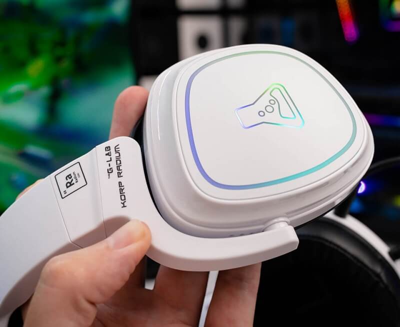 Casque G-LAB KORP RADIUM BLANC - Filaire - RGB - PC/XBOX/SWITCH/PlayStation
