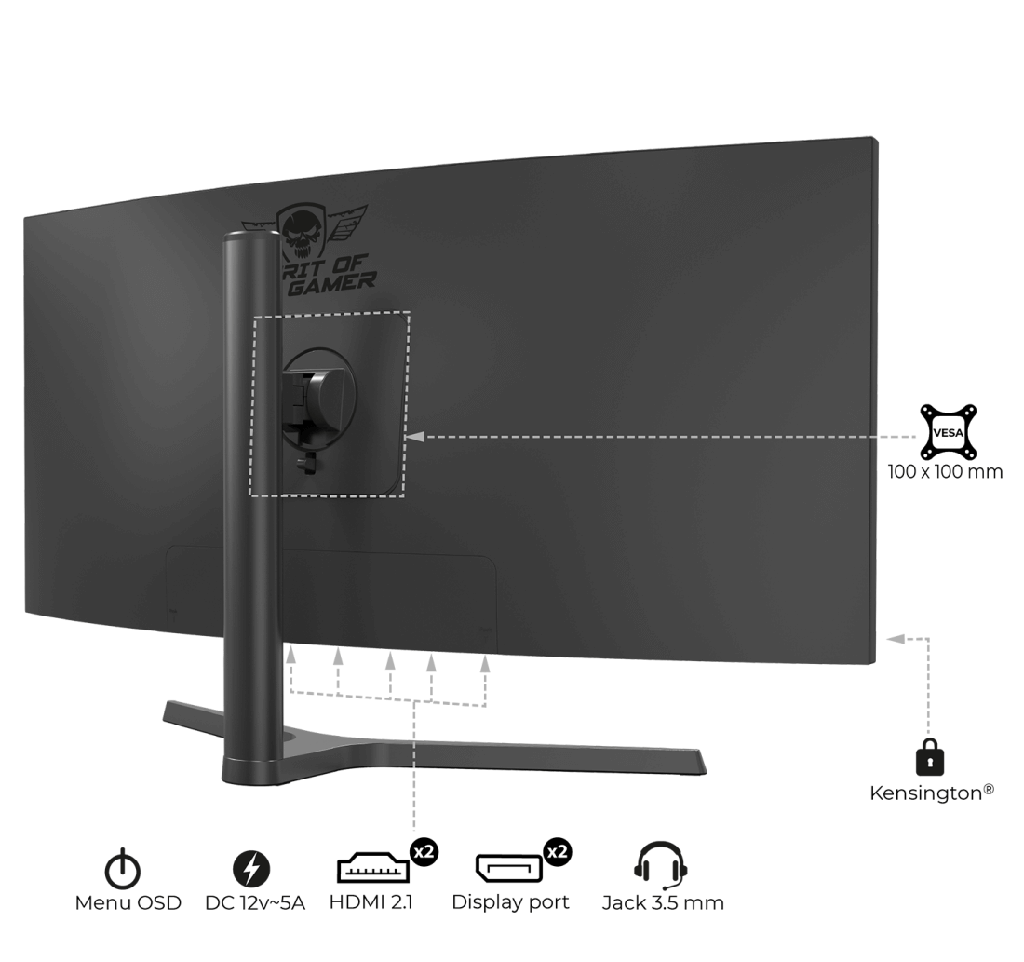 Ecran 34'' SoG EPIC E34V165 - 1440p - VA - 165Hz - Incurvé