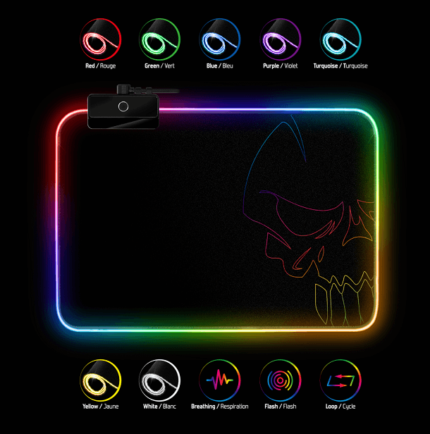 Tapis Spirit of Gamer Darkskull RGB - M