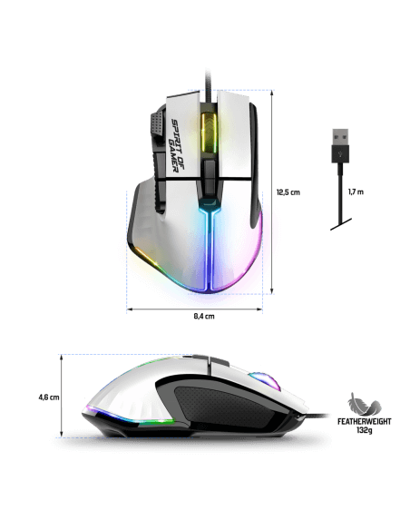 Souris Spirit of Gamer PRO-M5 ARTIC - Filaire