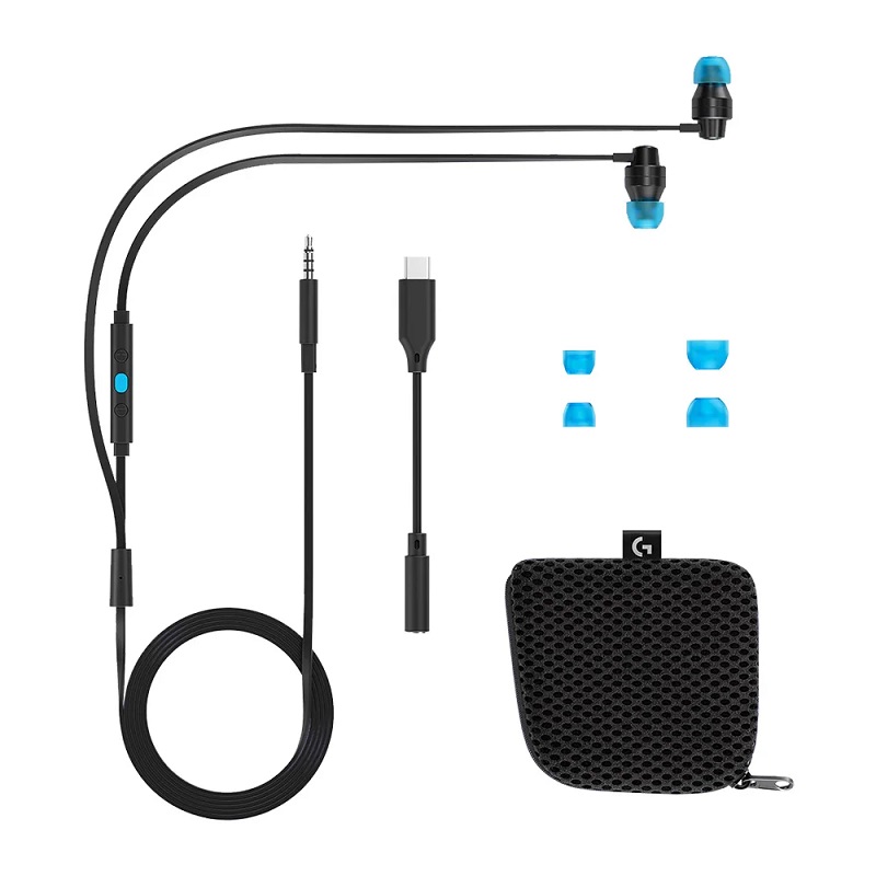 Casque Logitech G333 - Noir - Intra - Jack 3.5 + Adaptateur USB-C