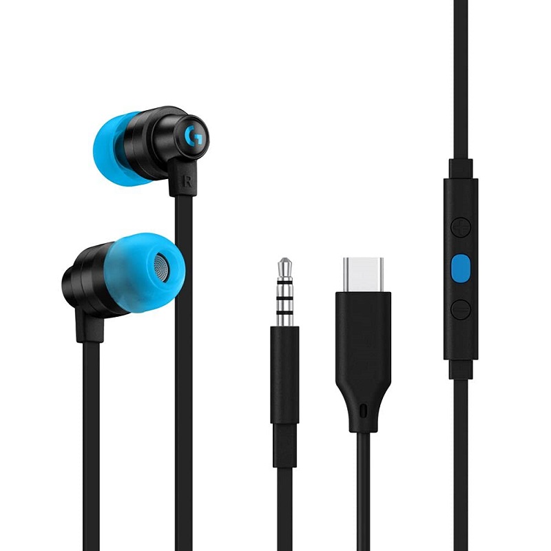 Casque Logitech G333 - Noir - Intra - Jack 3.5 + Adaptateur USB-C