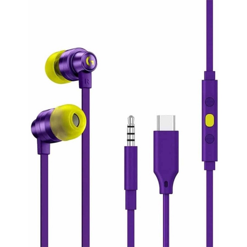 Casque Logitech G333 - Violet - Intra - Jack 3.5 + Adaptateur USB-C 