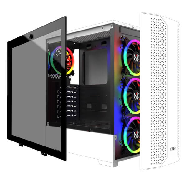 Boitier M.RED Dream Eyes White - Moyen tour - ATX - RGB