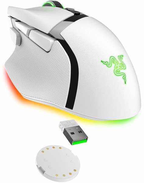 Souris Razer Basilisk V3 Pro - Blanche - Sans fil - RGB  