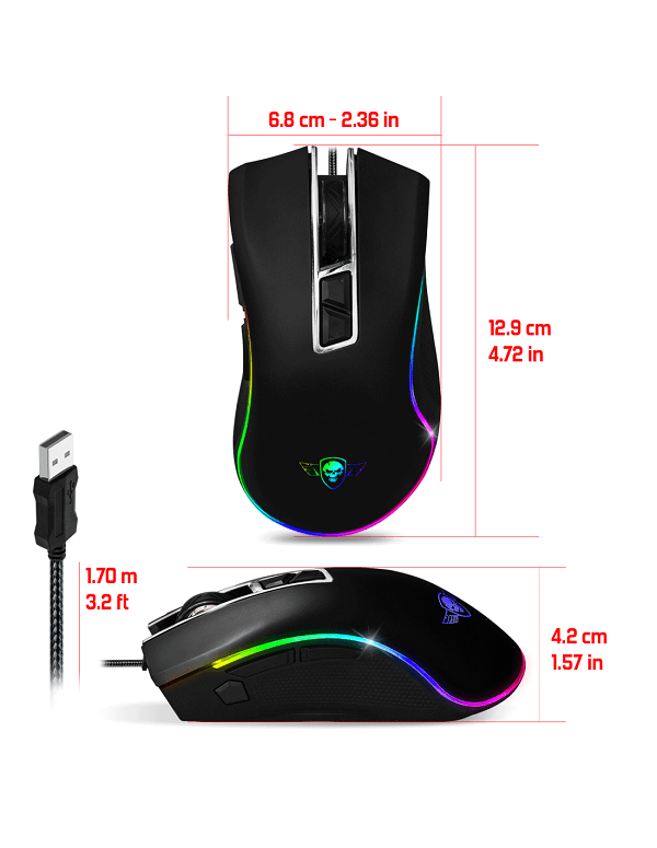 Souris Spirit of Gamer PRO-M6 - Filaire - RGB