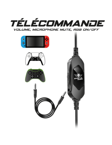 Casque Spirit of Gamer XPERT H700 DARK WHITE - Filaire