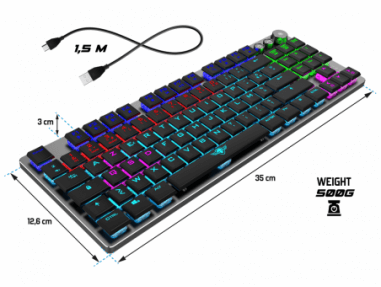 Clavier Spirit Of Gamer XPERT-K1300 - Sans fil - Mécanique - TKL 65%