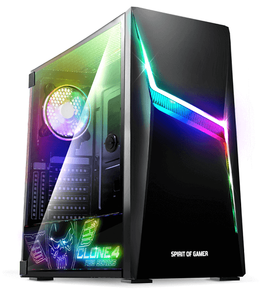 Boitier Spirit of Gamer CLONE 4 - Noir - ATX - RGB