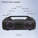 Enceinte VOLKANOX ADDER - VKX-3000-BK - 40 Watts - Bluetooth