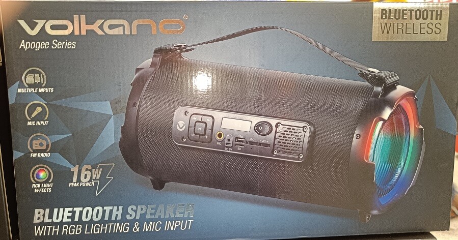 Enceinte VOLKANO APOGEE - VK-3456-BK - 11 Watts - Bluetooth - RGB