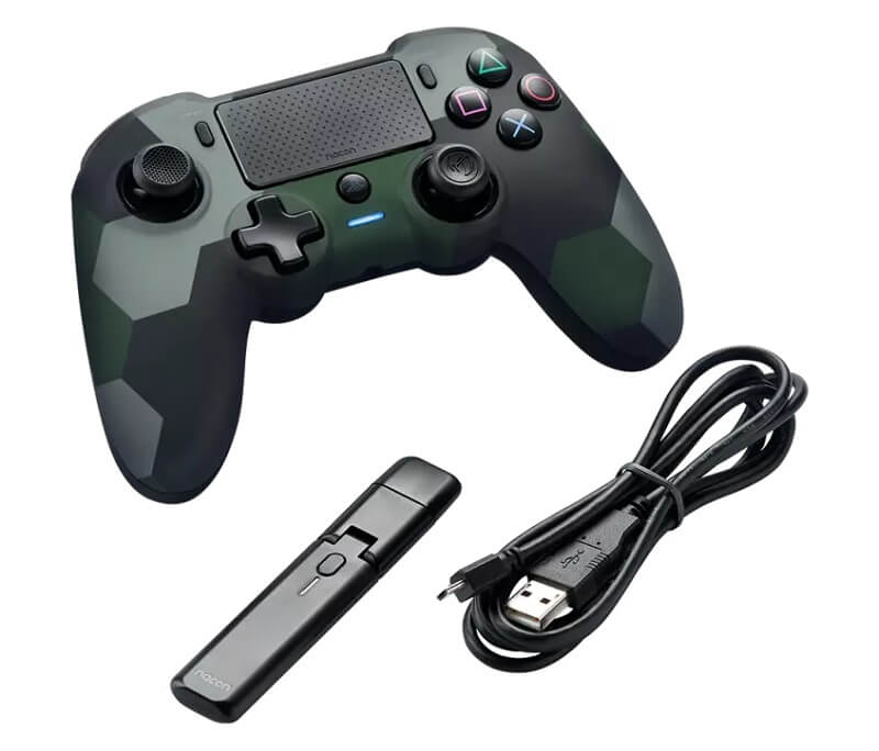 Manette NACON Asymmetric sans fil - PS4/PC - Camo Vert