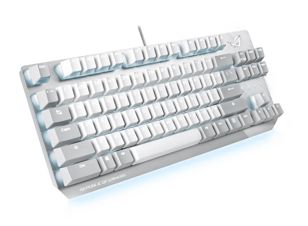 [90MP02B6-BKFA00] Clavier ASUS ROG Strix Scope NX TKL Moonlight White - Filaire