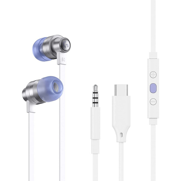Casque Logitech G333 - Blanc - Intra - Jack 3.5 + Adaptateur USB-C