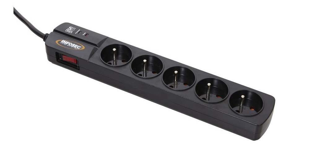 Prise INFOSEC S5 Black Line II - Parasurtenseur