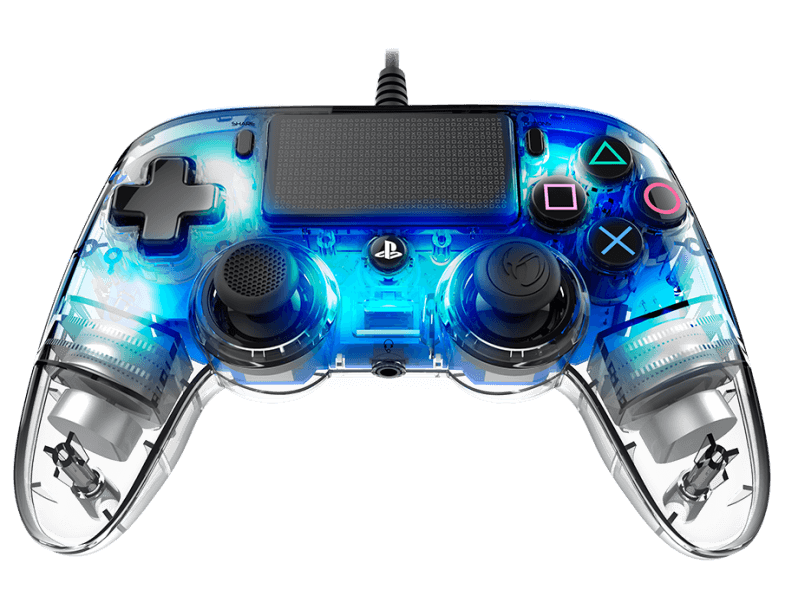 [PS4OFCPADCLBLUE] Manette NACON Compact Rétroéclairée filaire - PS4/PC - Bleu