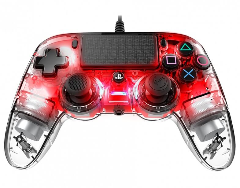 [PS4OFCPADCLRED] Manette NACON Compact Rétroéclairée filaire - PS4/PC - Rouge