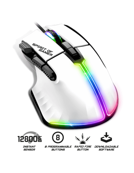 [S-PM5RGBWT] Souris Spirit of Gamer PRO-M5 ARTIC - Filaire