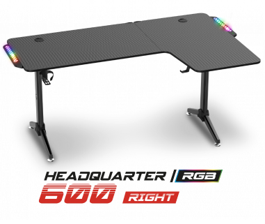 [SOG-DESK600R] Bureau Spirit of Gamer HEADQUARTER 600 - Angle Droite - RGB