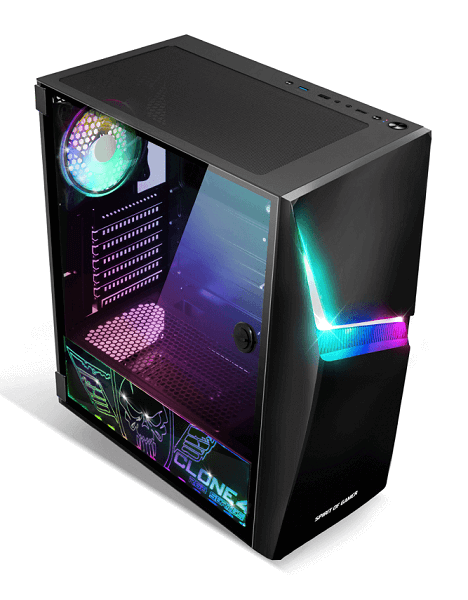 Boitier Spirit of Gamer CLONE 4 - Noir - ATX - RGB