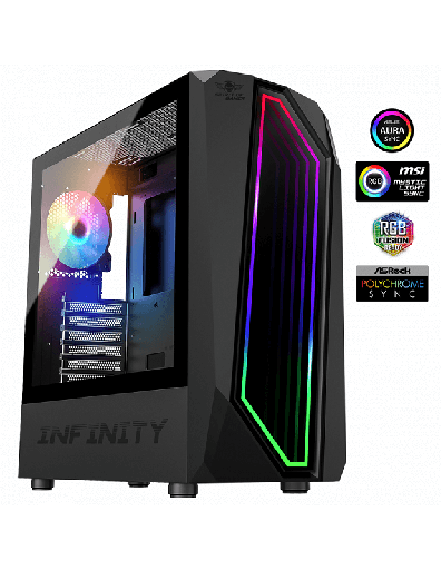 [8201BK] Boitier Spirit of Gamer Infinity DARK Black - ATX - RGB