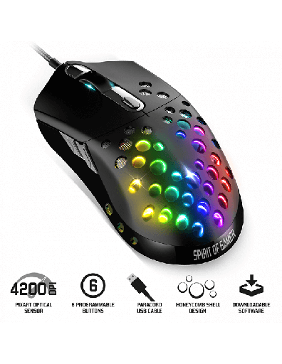 [S-EM80] Souris Spirit of Gamer ELITE-M80 - Filaire