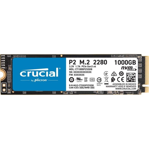 [CT1000P2SSD8] SSD CRUCIAL P2 1To M.2 PCIe3.0 2280