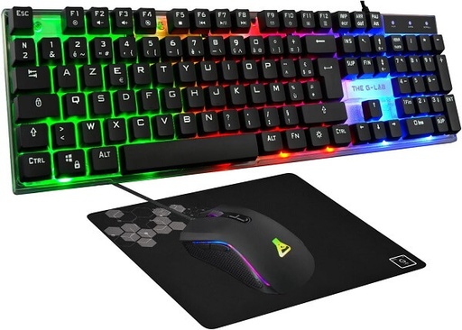 [COMBO-YTTRIUM/FR] Pack 3 en 1 G-LAB COMBO YTTRIUM - Filaire - Clavier/Souris/Tapis