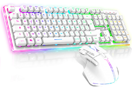 [CLS-MK600SWT] Pack 2 en 1 Spirit of Gamer ULTIMATE 600 WIRELESS ARTIC - Sans fil - RGB